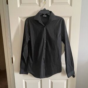 Holiday! Men’s Kenneth Cole  black shirt 14 1/2, 32/33 slim fit - like new!